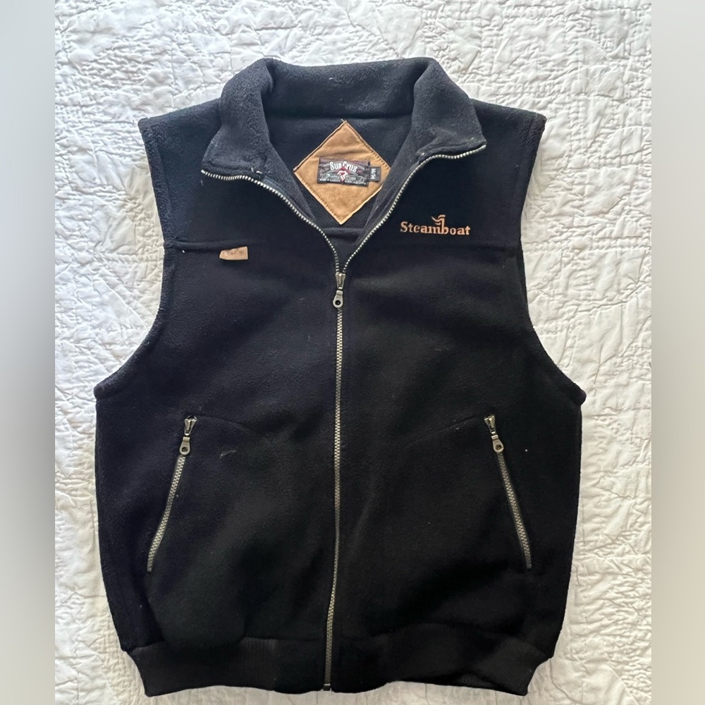 Black Steamboat Fleece Vest Med